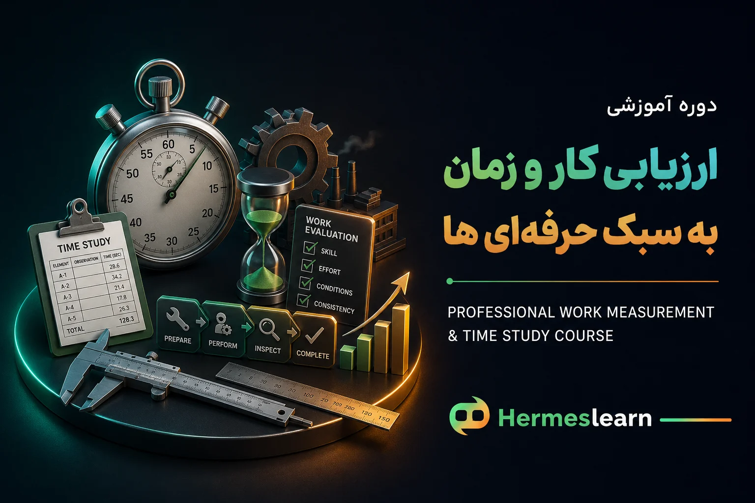 دوره آموزشی ارزیابی کار و زمان به سبک حرفه‌ای‌ها